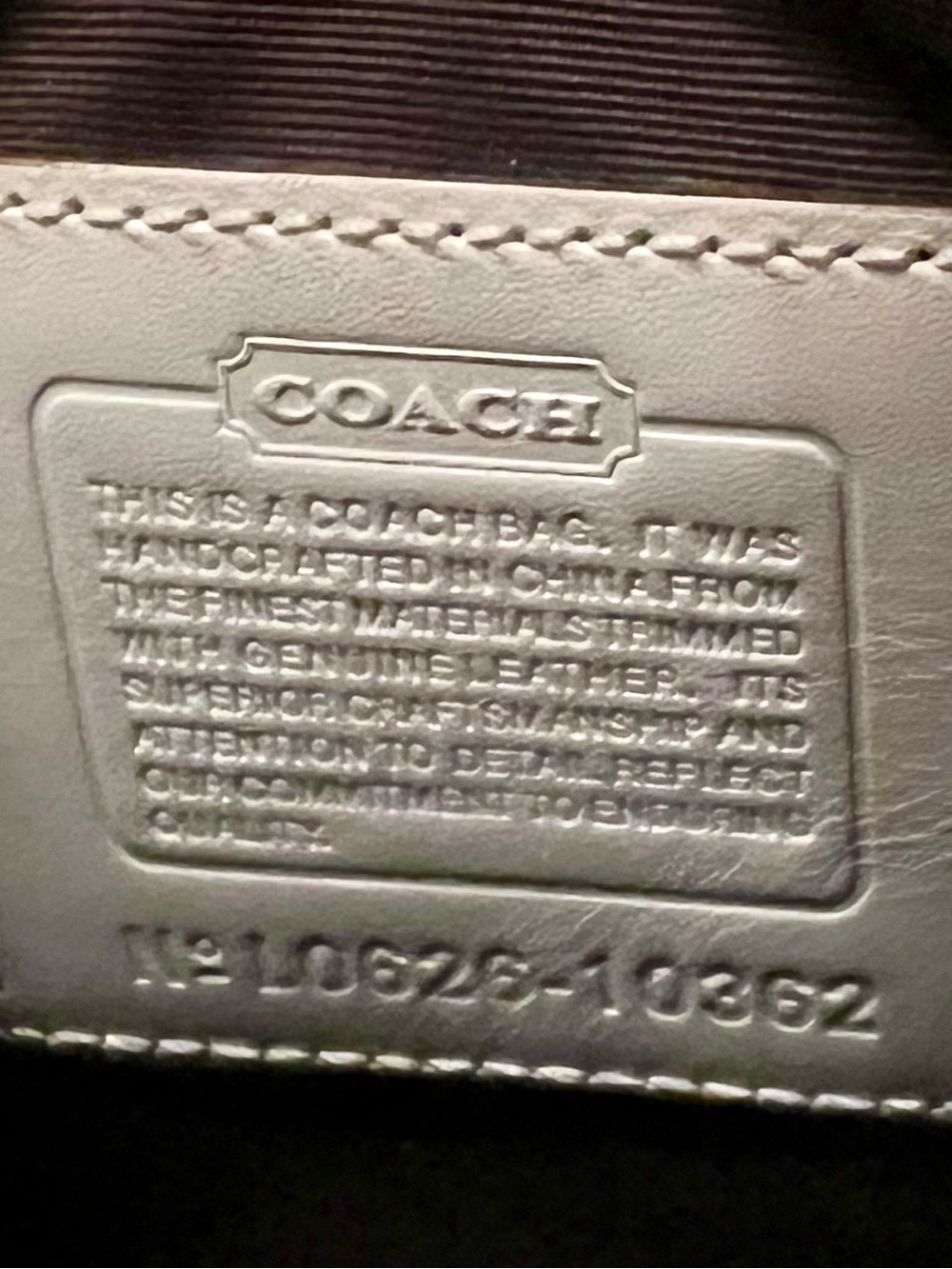 Coach Light Blue and Cream Signature Crossbody Bag - Picture 4 of 5